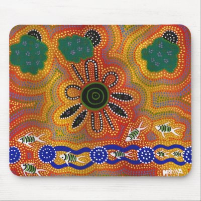 Aboriginal Artwork Mouse Pads by joanell