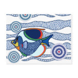 Aboriginal Dot Art Fish-01 postcards