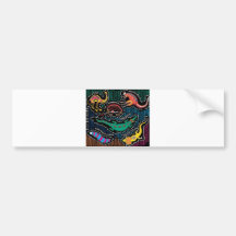 Aboriginal style bumper stickers
