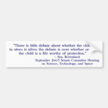 Abortion Debate Bumper Sticker