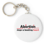 Abortion stops a beating heart keychains