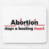Abortion stops a beating heart mouse pad