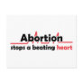 Abortion stops a beating heart postcards
