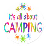 About Camping Sticker