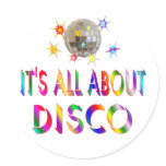 About Disco Round Stickers