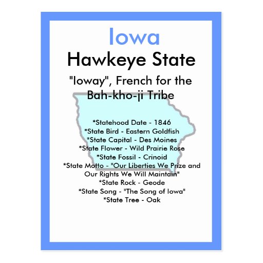 About Iowa Post Card