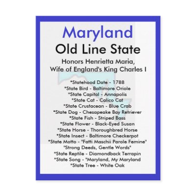 About Maryland Postcard by archemedes