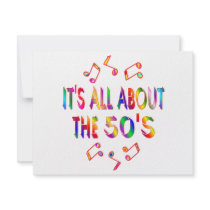 About the 50s personalized invitation