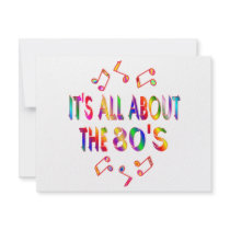 About the 80s personalized invitation