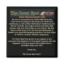 About The Oscar Spot Fridge Magnet