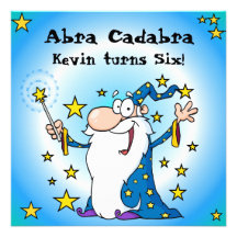 Abra Cadabra Magic Custom Birthday Invites