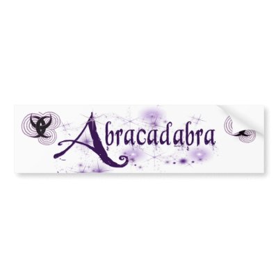 Abracadabra W Bumper Sticker by Method77