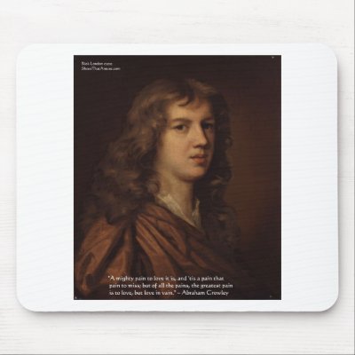 Abraham Crowley "Love In Vain" Love Quote Gifts Mouse Pads by lovequoteshoes
