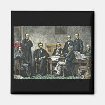 Abraham Lincoln and His Cabinet Refrigerator Magnet