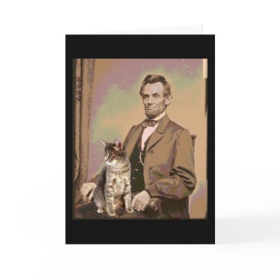 Abraham Lincoln and his Cat Dixie Card by GotCats
