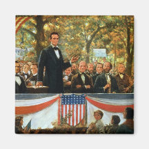 Abraham Lincoln and Stephen A. Douglas Fridge Magnet