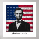 Abraham Lincoln and The American Flag posters