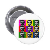 Abraham Lincoln Art Gifts---Unique 9 Photos Pinback Button
