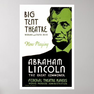 Abraham Lincoln Drama 1936 WPA Poster by lc_wpa