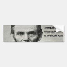 Abraham Lincoln History Buff Sticker Bumper Stickers