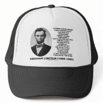 Abraham Lincoln House Divided Cannot Stand Quote Mesh Hat