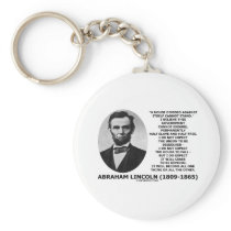 Abraham Lincoln House Divided Cannot Stand Quote Keychain
