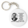 Abraham Lincoln House Divided Cannot Stand Quote Key Chains