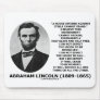 Abraham Lincoln House Divided Cannot Stand Quote Mousepad
