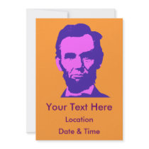 Abraham Lincoln in Pink & Purple