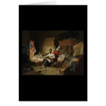 Abraham Lincoln in socks and slipper Card