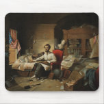 Abraham Lincoln in socks and slipper Mousepads