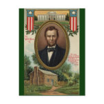 Abraham Lincoln & Log Cabin in Kentucky Postcard
