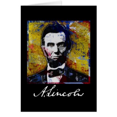 Abraham Lincoln - Painting Greeting Card by spacedust
