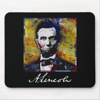 Abraham Lincoln - Painting Mouse Pad by spacedust