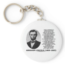 Abraham Lincoln People's Contest Union Race Life Keychains