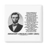 Abraham Lincoln People's Contest Union Race Life Magnet