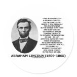 Abraham Lincoln People's Contest Union Race Life Sticker