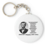 Abraham Lincoln Popular Government Experiment Keychain