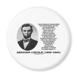Abraham Lincoln Popular Government Experiment Refrigerator Magnets