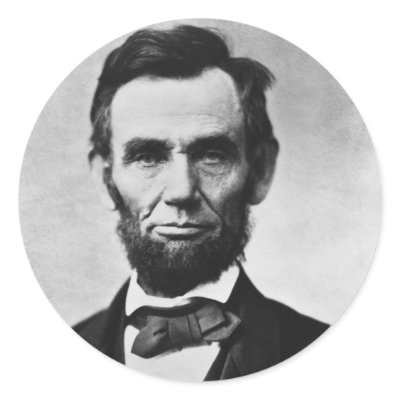 Abraham Lincoln Portrait by Alexander Gardner Round Stickers by allphotos
