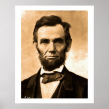 Abraham Lincoln portrait painting Print
