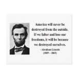 Abraham Lincoln Quote 1b Post Card