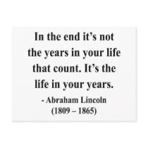 Abraham Lincoln Quote 2a Post Card