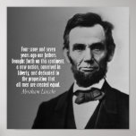 Abraham Lincoln Quote - Gettysburg Address posters