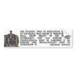 Abraham Lincoln Quote on our Revolutionary Right bumper stickers