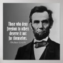 Abraham Lincoln Quote on Slavery posters