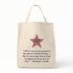 Abraham Lincoln Quote Patriotic Star Bag