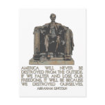 Abraham Lincoln Quote: We Destroyed Ourselves postcards