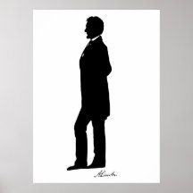 Abraham Lincoln Silhouette Print