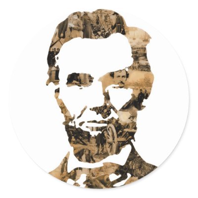 Abraham Lincoln Round Stickers by nassosvakalis